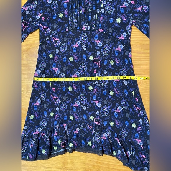 Zadig & Voltaire Pirate Skeleton Floral Sailor Spooky Tattoo Dress - Picture 10 of 16